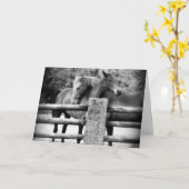 Knuffelende paarden - het is liefde! kaart (Gele Bloem)