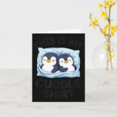 Knuffelende pinguïn knuffel cozy slaap bijpassende kaart (Gele Bloem)