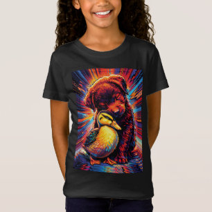 Knuffelende Puppies en Eendjes Pop Art T-shirt
