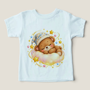 Knuffelende teddybeer glanzend peuter T-shirt