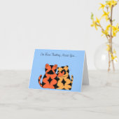 Knuffelende Tijgers  Kaart (Gele Bloem)