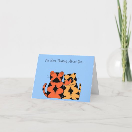 Knuffelende Tijgers  Kaart (Voorkant)