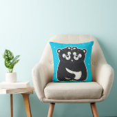 🐻🖤 Knuffelende Zwarte Beren Zachte Decoratie Cad Kussen (Stoel)