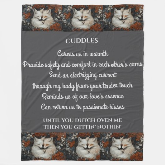 Knuffelgedicht Fleece Deken (Voorkant)