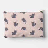 Knuffelgrijze kat roze ritssluitingszakje etui (Achterkant)
