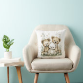 Knuffelgroup met aquarel beren kussen (Stoel)
