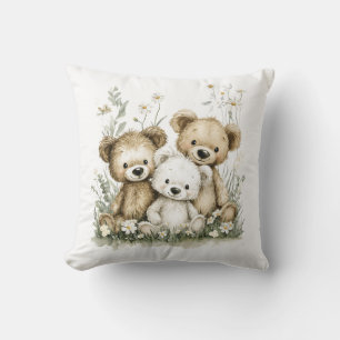 Knuffelgroup met aquarel beren kussen