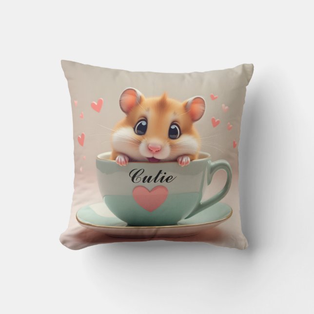 Knuffelhamster Worpkussen Kussen (Voorkant)
