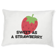 Knuffelig aardbei fruit-thema huisdierbed