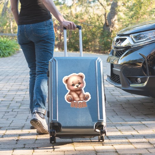 Knuffelig Beer - Kinderkamer Sticker (Koffer Insitu)