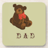 Knuffelig Beer papa Onderzetters (Voorkant)