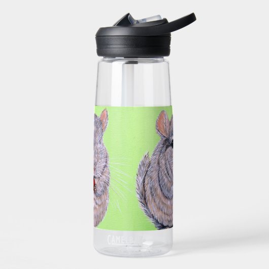 Knuffelig Chinchilla schilderij Waterfles (Links)