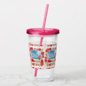 Knuffelig en helder Kerstmis Acryl Drinkbeker (Achterkant)