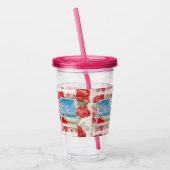Knuffelig en helder Kerstmis Acryl Drinkbeker (Links)