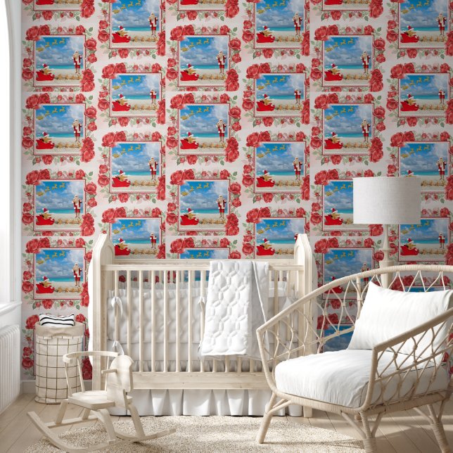 Knuffelig en helder Kerstmis Behang (Kinderen)