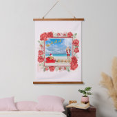 Knuffelig en helder Kerstmis Hangend Wandkleed (Slaapkamer)