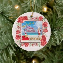 Knuffelig en helder Kerstmis Keramisch Ornament