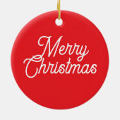Knuffelig en helder Kerstmis Keramisch Ornament (Achterkant)