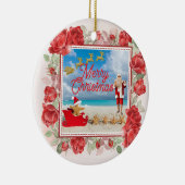 Knuffelig en helder Kerstmis Keramisch Ornament (Rechts)