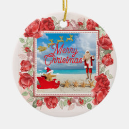 Knuffelig en helder Kerstmis Keramisch Ornament