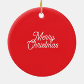 Knuffelig en helder Kerstmis Keramisch Ornament (Achterkant)