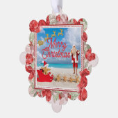 Knuffelig en helder Kerstmis Ornament Kaart (Links)