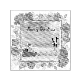 Knuffelig en helder Kerstmis Zelfinktende Stempel