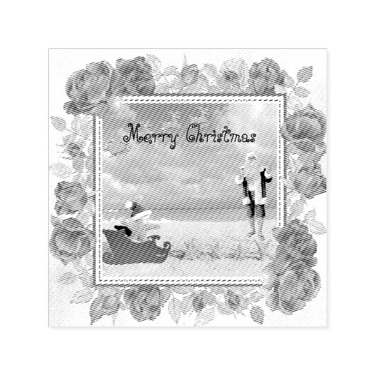 Knuffelig en helder Kerstmis Zelfinktende Stempel (Design)