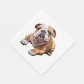 Knuffelig Engels Bulldog Cub - Zoete gerimpelde pu Servet (Hoek)