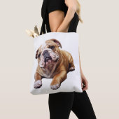 Knuffelig Engels Bulldog Cub - Zoete gerimpelde pu Tote Bag (Dichtbij)