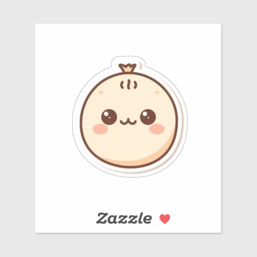 Knuffelig Kawaii Dumpling Sticker | Schattige Cart (Vel)