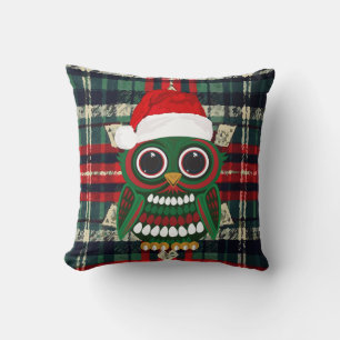 Knuffelig Kerst Uil Geruit Knus Festieve Kerst Ver Kussen