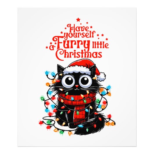 Knuffelig Klein Kerstfeest Foto Afdruk (Voorkant)