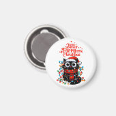 Knuffelig Klein Kerstfeest Magneet (Voorkant / Achterkant)