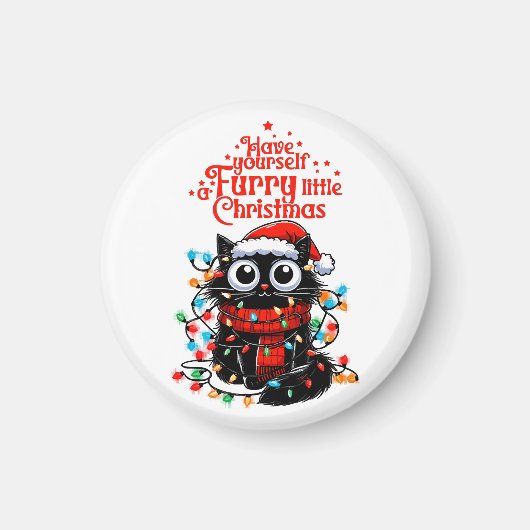 Knuffelig Klein Kerstfeest Magneet (Voorkant)