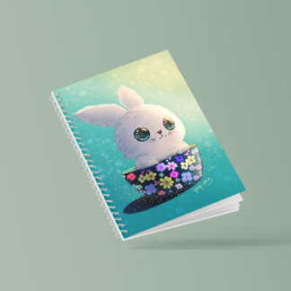 Knuffelig Lentewild - Beschermer: Konijn in Bloei Notitieboek