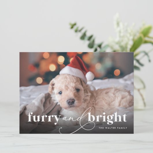 Knuffelig & Licht Volledige Foto Kerstkaart (Staand voorkant)