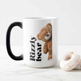 Knuffelig ontwerp van teddybeer met grappige quote magische mok