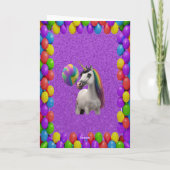 Knuffelig Schattige Eenhoorn Groet Happy Birthday Kaart (Achterkant)