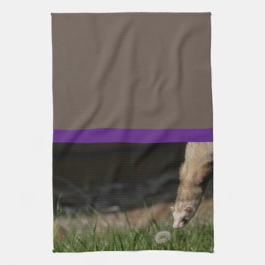 Knuffelig Schattige Ferret Weasel keukenhanddoeken (Verticaal)