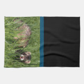Knuffelig Schattige Ferret Weasel keukenhanddoeken (Horizontaal)