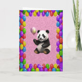 Knuffelig Schattige Panda Beer Groet Happy Birthda Kaart (Achterkant)