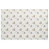 Knuffelig slaapbeerontwerp met aangepaste naamstru stof (Fat Quarter)