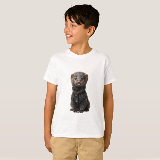 Knuffelig trui fret kinderen t-shirt (Voorkant volledig)