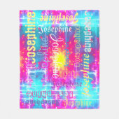 Knuffelig Warm Kleurrijk Fleece Gepersonaliseerde  (Voorkant)