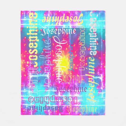 Knuffelig Warm Kleurrijk Fleece Gepersonaliseerde  (Voorkant)