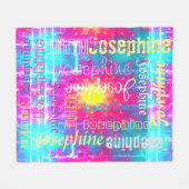 Knuffelig Warm Kleurrijk Fleece Gepersonaliseerde  (Voorkant (Horizontaal))