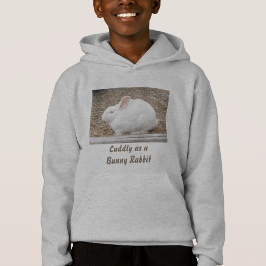 Knuffelig wit konijn (Voorkant)
