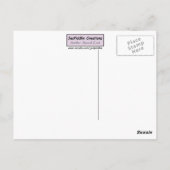 Knuffelig wit konijn briefkaart (Achterkant)