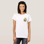Knuffelige Avocadovriend met Grote Pit T-shirt (Voorkant volledig)